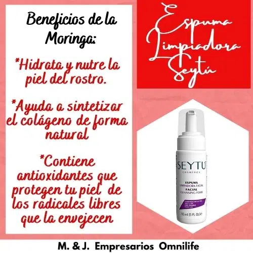 espuma limpiadora facial seytu