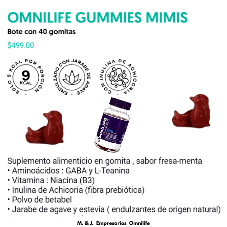Omnilife Mimis Gummies: ✅Gomitas para Despertar Renovado.